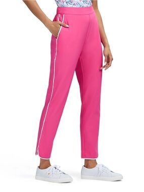 Izod Hot Pink Track Pants with White Side Stripe